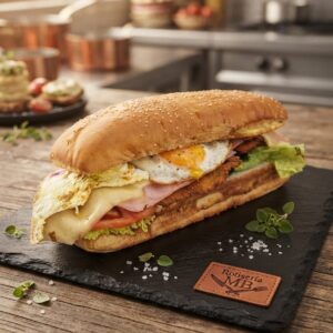 Sándwich de milanesa de novillo — 20 cm