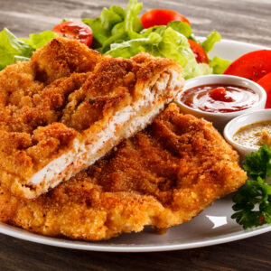 Milanesa de Pollo con guarnición — Mediana