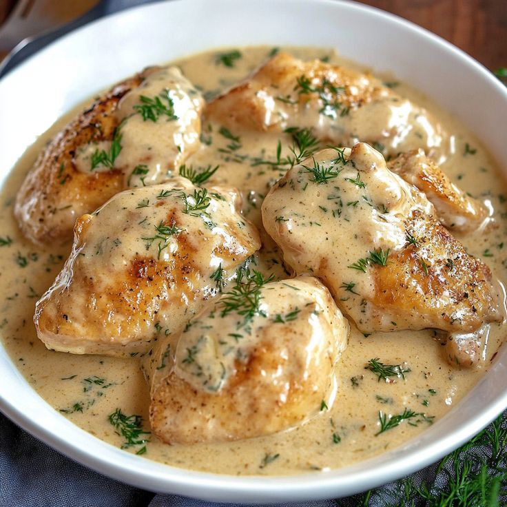 Pollo a la mostaza con fideos
